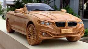 #84 Wood Carving - BMW 428i Convertible - Woodworking Art