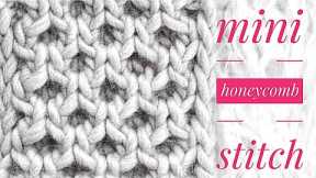 How to knit: Honeycomb knitting stitch tutorial (without cable needle) | mini honeycomb pattern