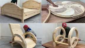 6 Amazing Curved Woodworking Design Projects Most Worth Watching - Unique Homemade Design Products