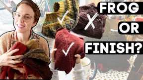 To FROG or to FINISH? 🐸  {MIDWEEK RAMBLE} #knitting