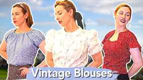 Sewing Surprising Vintage Blouses (& then trying to style myself vintage!)
