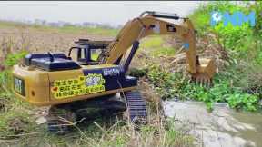 Strong Huina 336D RC Excavator Clearing Water Cannel PNM RC part 3