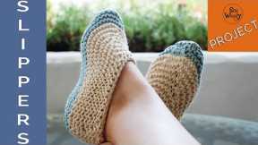 Easy Slippers knitting pattern (using Garter stitch and straight needles) - So Woolly