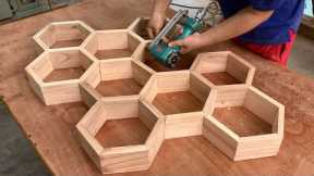 Woodworking Ideas Inspired By Bees // Tables Artistic Wooden Interior Decoration
