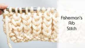 How to Knit: The Fisherman's Rib Stitch | Knitting Pattern & Tutorial for Chunky Ribbing