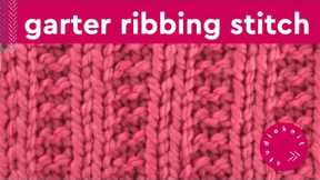 Garter Ribbing Stitch Knitting Pattern for Beginners (2 Row Repeat)