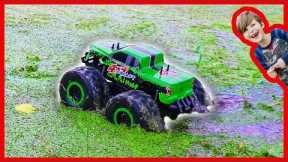 RC Monster Truck Really Rides on Water!