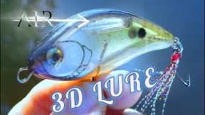 Making a 3D Lure from Plexiglass, Transparent fishing lure with 3D paint. #3dpainting #luremaking