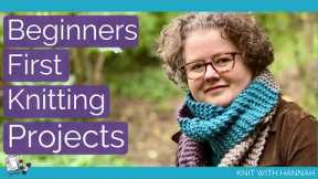 Beginners First Knitting Projects - the 'what to knit' question answered!