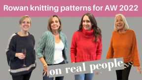 Rowan knitting patterns  for AW 2022 2023 on real people