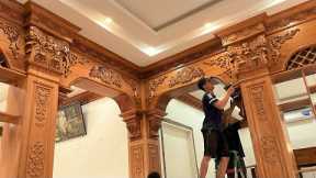 Mr.Văn Latest Design Beautiful Wooden Decorate Living Room || Extremely Ingenious Woodworker Skills