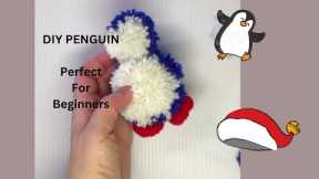 Easiest DIY Christmas Ornament Project | Penguin |Knitting Projects that are Easy for Beginners