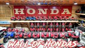 How to Make a Wall of Honda Three Wheelers!  When you run out of floor space, go up!