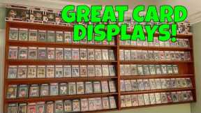 Some amazing sports card personal collection displays from viewers! Hobby rooms, cabinets, shelves.