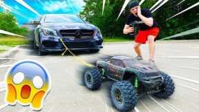 100MPH RC CAR TOWING MY CAR?! *WORKS!*