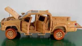 Wood Carving - Toyota Tacoma TRD Pro 2022 - Woodworking Art
