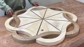 Amazing Woodworking Art - Build A Table With Artistic Curves DIY