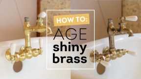 How to Age Shiny Brass Instantly! / Cottage House Flip Episode 5