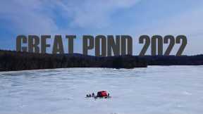 Ice Fishing for Brown Trout in Maine, The Annual Great Pond Trip
