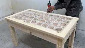 Amazing Woodworking Skills And Ingenious - Beautiful Unique Coffee Table Design Ideas