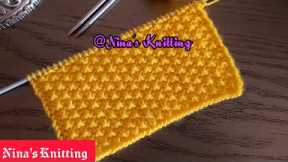 4 Rows🌼Super Easy Knitting Pattern With English Subtitles