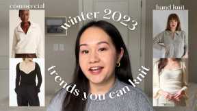 winter 2023 trends you can knit | 16 winter knitting pattern ideas based on popular retailers