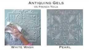 How to Age, Distress Painted Furniture using Antiquing Gel, & French Toile from ALL-IN-ONE Paint