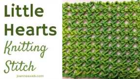 Little Hearts Knitting Stitch  💕 - Easy Knitting Patterns