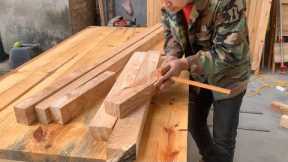 Building A Wooden Bed Very Simple and Easy | Extremely Skilled Woodworking Skills of Young Carpenter