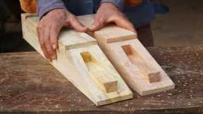 Extreme Traditional Woodworking Joints Skills, HOW TO Connect Straighten The Wooden Bar Firmly