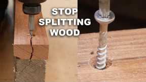 How to Drive a Screw Without splitting the Wood - Basic Woodworking