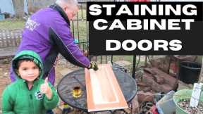 How to STAIN & INSTALL CABINET DOORS  Deddy Mike’s Life and Hobbies