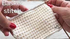 Basket stitch knitting pattern (Revised Tutorial 100% correct-English & Continental) - So Woolly