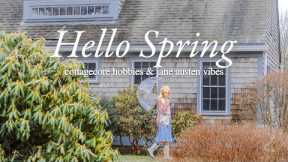 a rainy spring day at home ☔️ cottagecore hobbies, pride and prejudice, springtime vlog