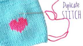 Duplicate Stitch Knitting | How to do Duplicate stitch Embroidery on knit