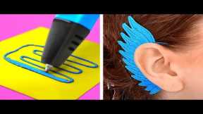 COOL 3D PEN CRAFTS! EPOXY RESIN AND HOT GLUE IDEAS || Funny Easy DIY Hacks by 123 Go! Genius