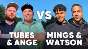 The BEST Golfing Duo EVER !! 😂🙌🏻 | Tubes & Ange v Tyrone Mings & Anthony Watson