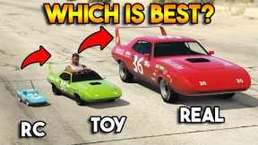 GTA 5 REAL CAR VS TOY CAR VS RC CAR (WHICH IS BEST?)
