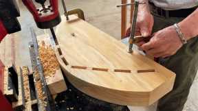 The Excellent Skills of Carpenter to Create an Amazing Curved Bench // Creative Woodworking Projects