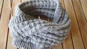 How to knit Nordic Mens  Scarf -super Easy knitting pattern