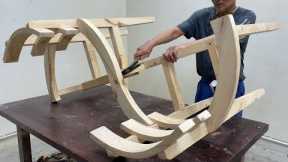 Amazing Woodworking Techniques Carpentr Extremely High Skills - Build A Chair With Artistic Curves