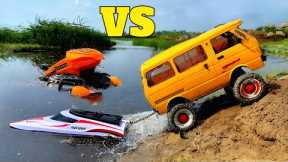 RC Boat vs RC Van | Remote Control Car | RC Cars