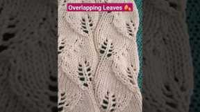 This is our Overlapping Leaves 🍂 Knitting Pattern