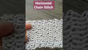 Horizontal Chain Stitch with @KnittersPride Joy of Knitting Needless #knitting