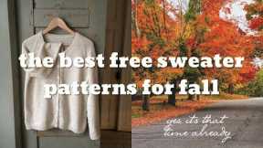 free knit sweater patterns for fall 🍂