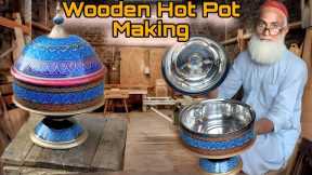 The Woodworking Project of Making Hand-crafted Lacquer Art Wooden Hotpot || Woodturning Project