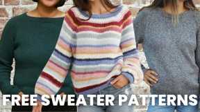 10 FREE Sweater Knitting Patterns Knitters Recommend