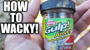 How to WACKY RIG a GULP MINNOW - NEW WAY to Fish with Gulp!