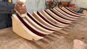 Skillful Woodworking Skills - Building a Table with Amazing Curves That Will Surprise You