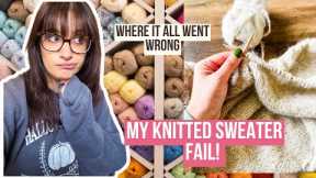 My Sweater Knitting FAIL!!   Knitting Podcast  #knittingpodcast #knitting